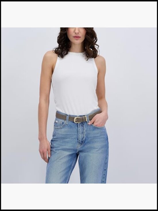 Women\'s Dress Belt with Asymmetrical Buckle - 1.25 Inch - Adjustable main image 5
